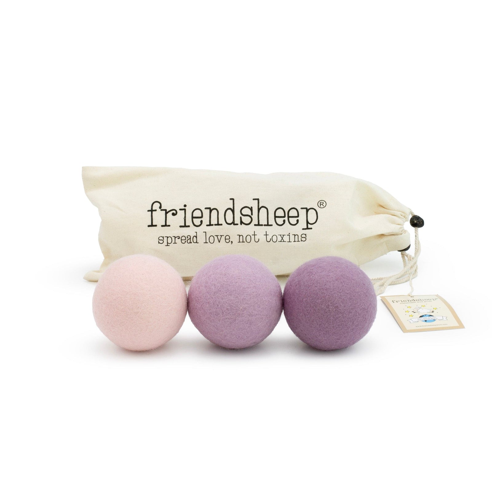 Friendsheep Eco Dryer Balls Amethyst Ombre Trio