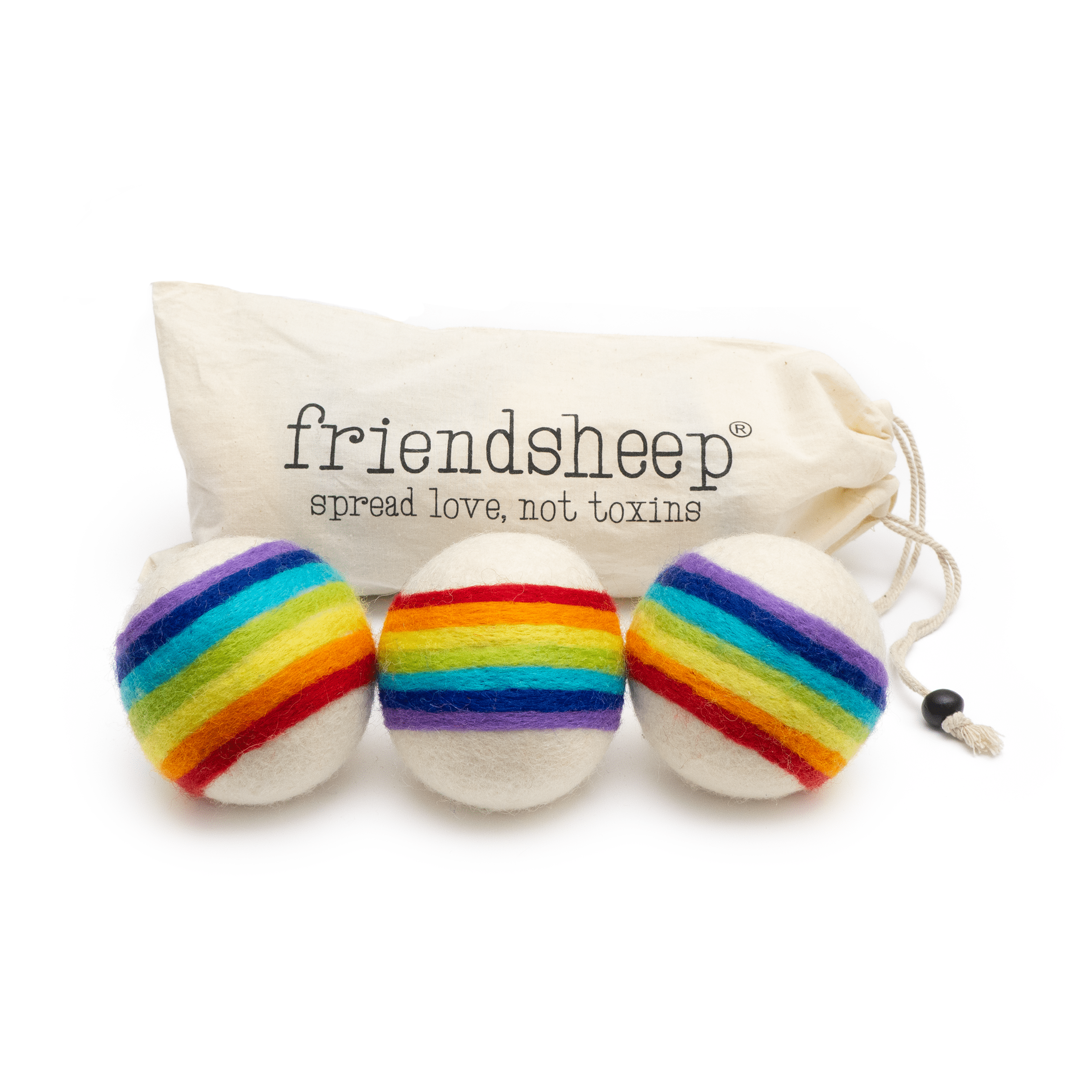 Friendsheep Eco Dryer Balls Classic Rainbow Trio