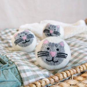Friendsheep Eco Dryer Balls Grey Tabby Cats