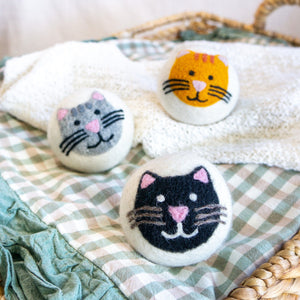 Friendsheep Eco Dryer Balls House Cats - Mix (Orange, Grey, Black) - Limited Edition