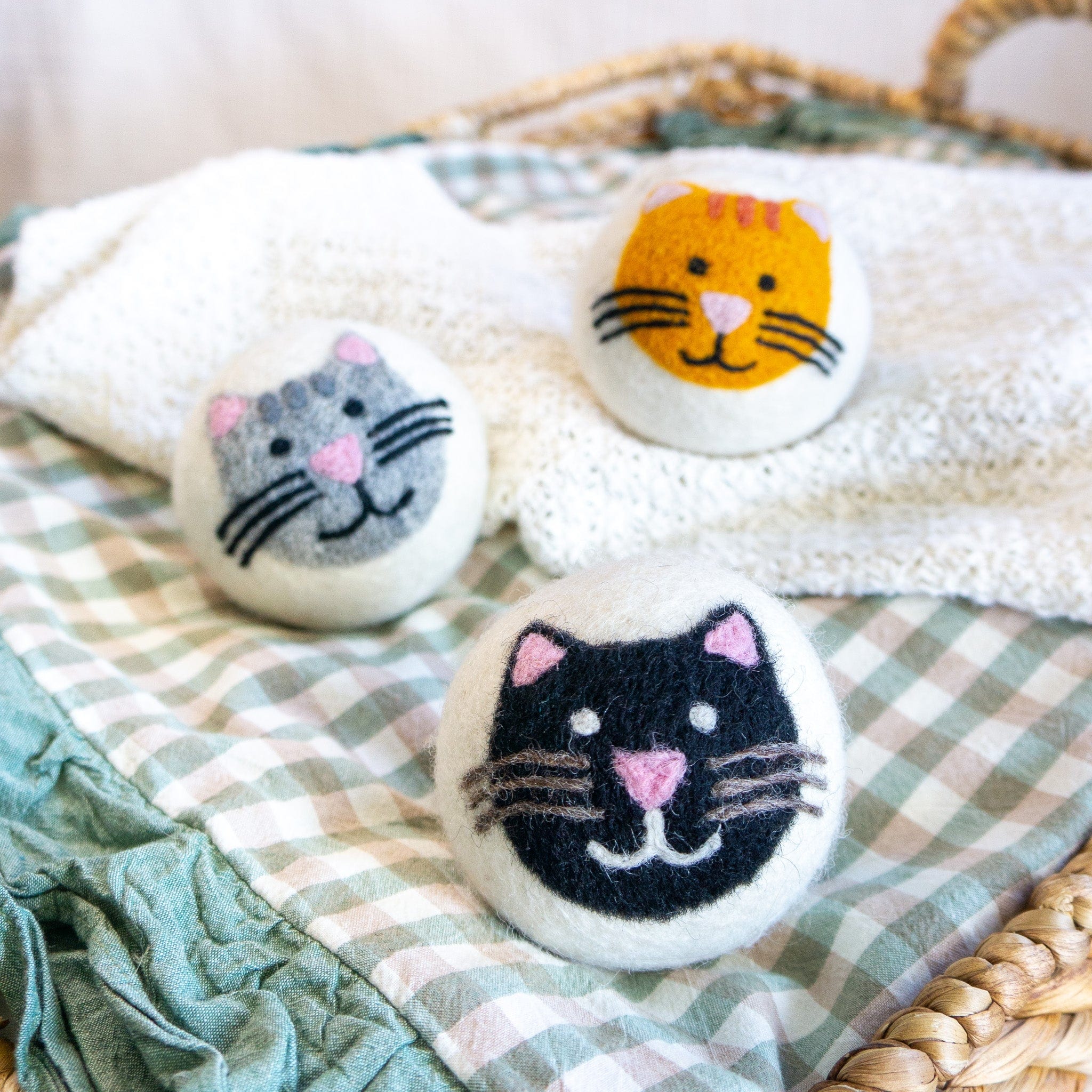 Friendsheep Eco Dryer Balls House Cats - Mix (Orange, Grey, Black) - Limited Edition