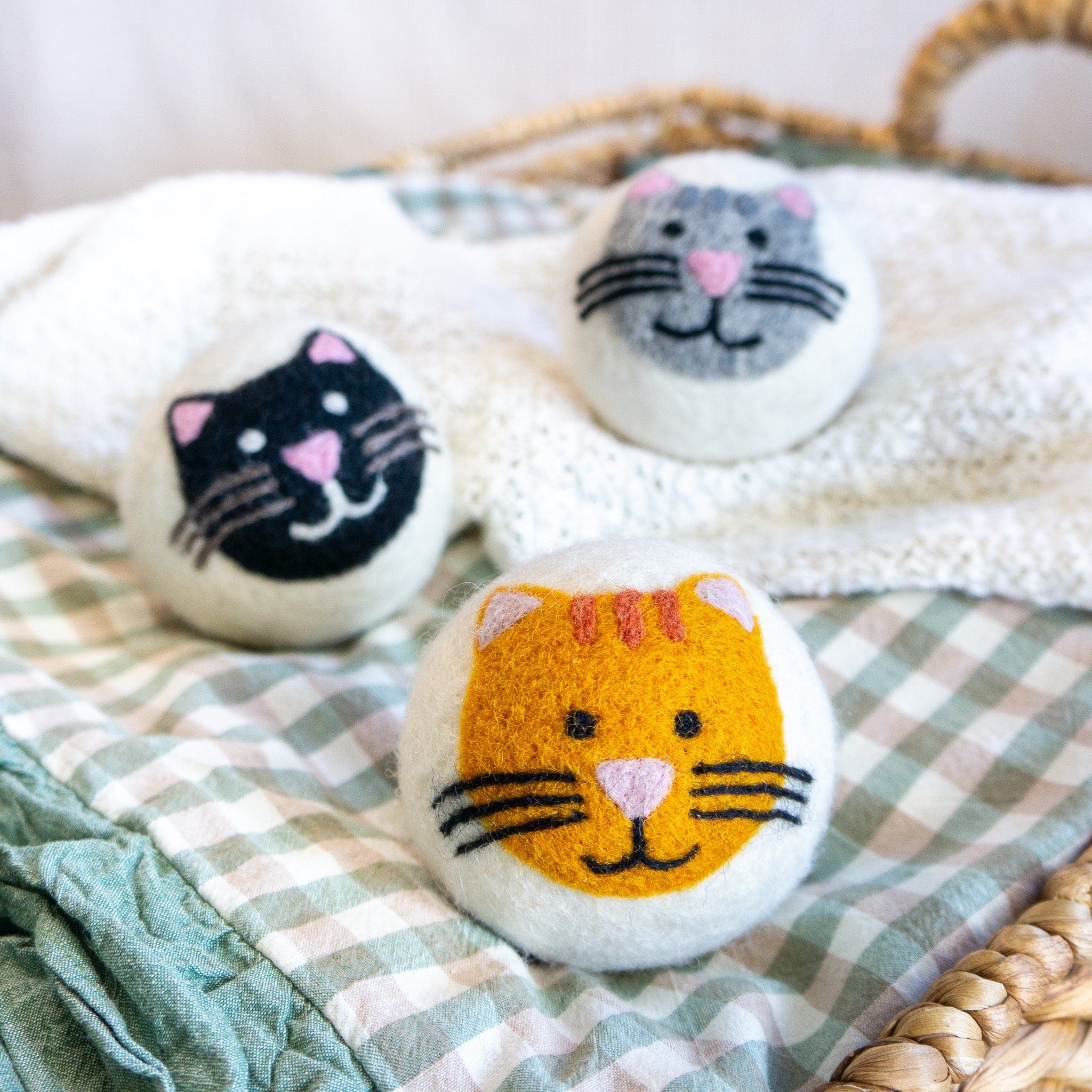 Friendsheep Eco Dryer Balls House Cats - Mix (Orange, Grey, Black) - Limited Edition