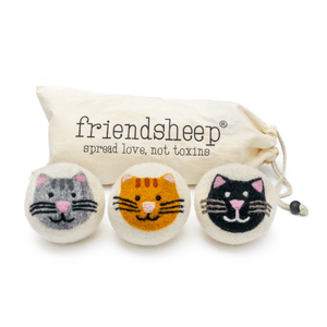 Friendsheep Eco Dryer Balls House Cats - Mix (Orange, Grey, Black) - Limited Edition