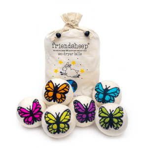 Friendsheep Eco Dryer Balls Kaleido Monarchs Rainbow Butterflies