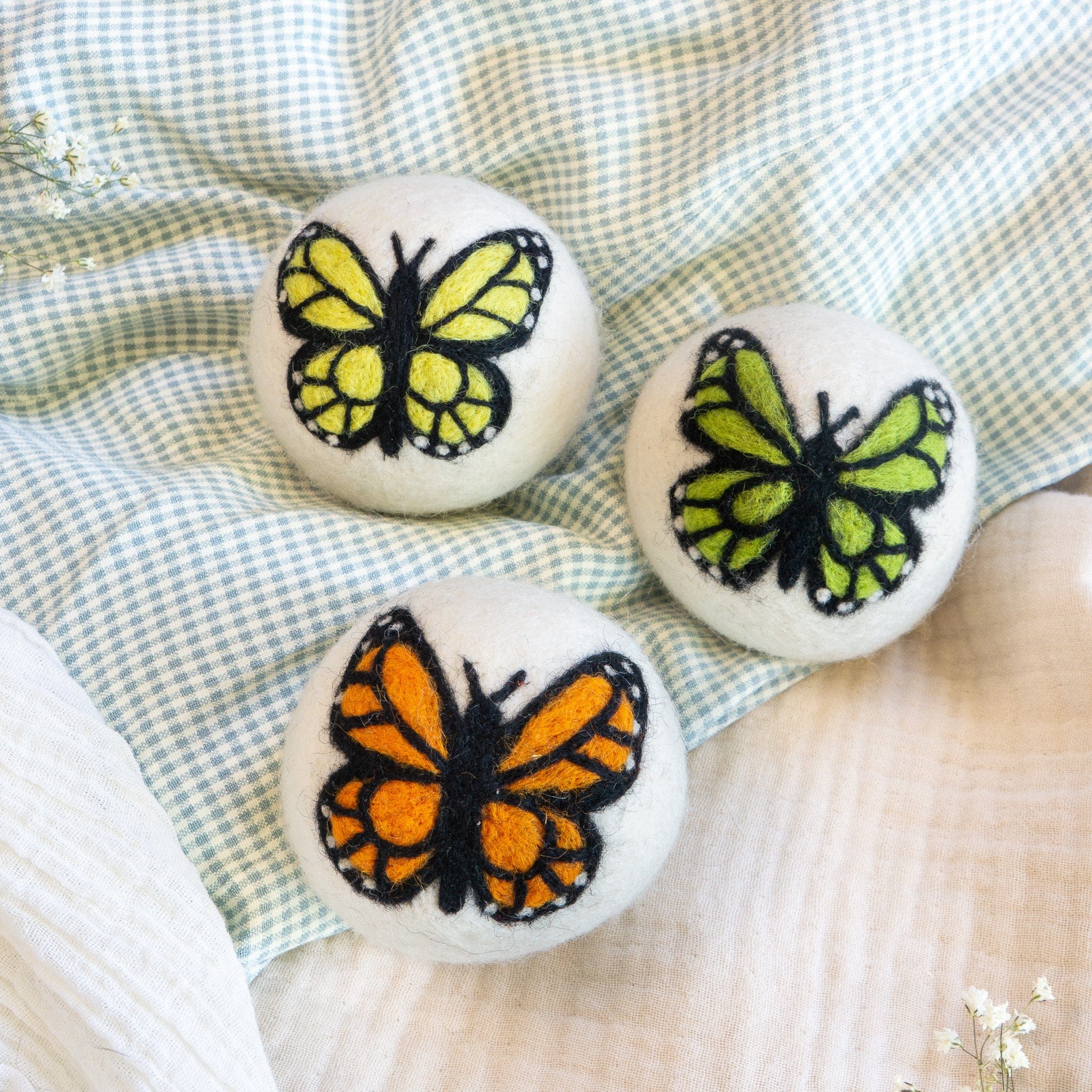 Friendsheep Eco Dryer Balls Sun Monarchs Butterfly Trio