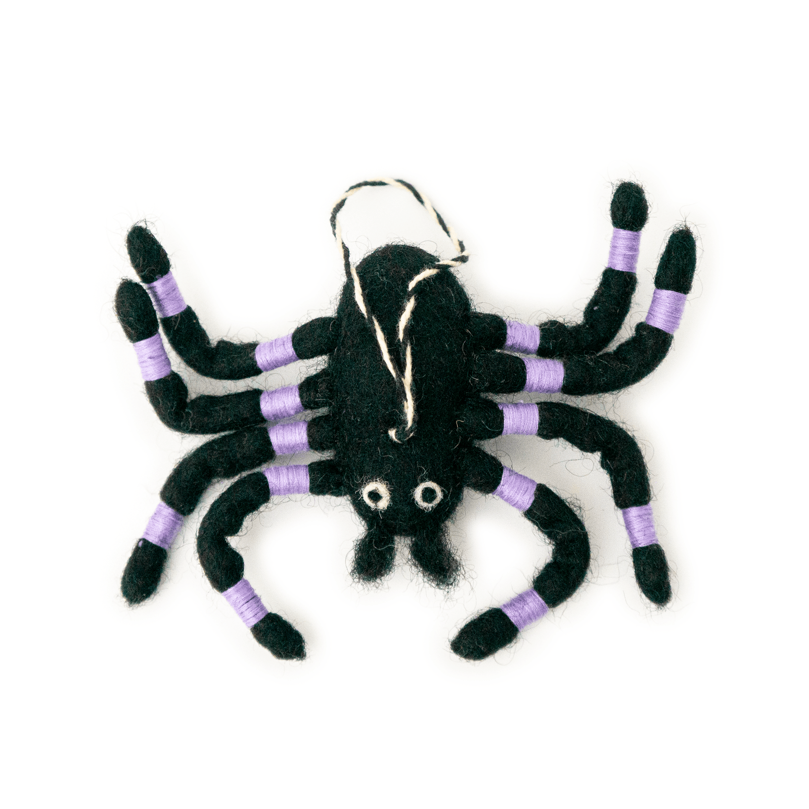 Friendsheep Sustainable Wool Goods Zippy The Black And Purple Spider
