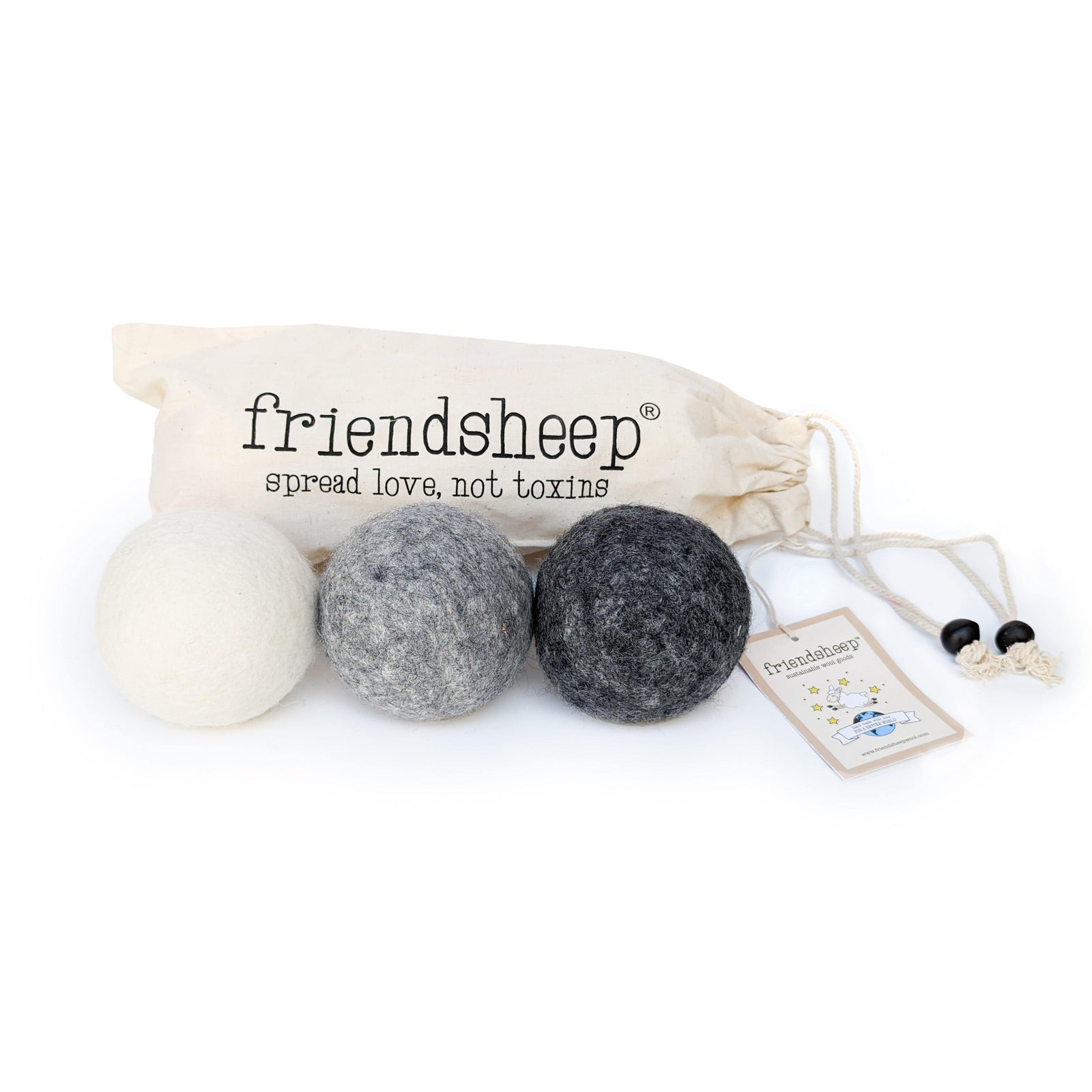Friendsheep Eco Dryer Balls Grey Mix Trio