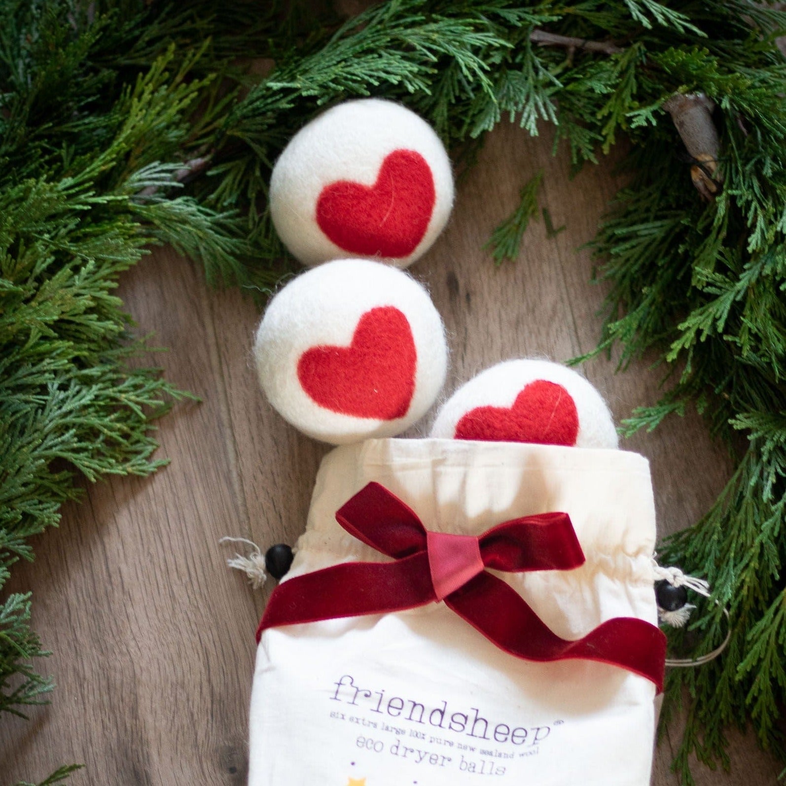 Friendsheep Eco Dryer Balls Heart Trio