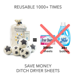 Friendsheep Eco Dryer Balls Stars Galore