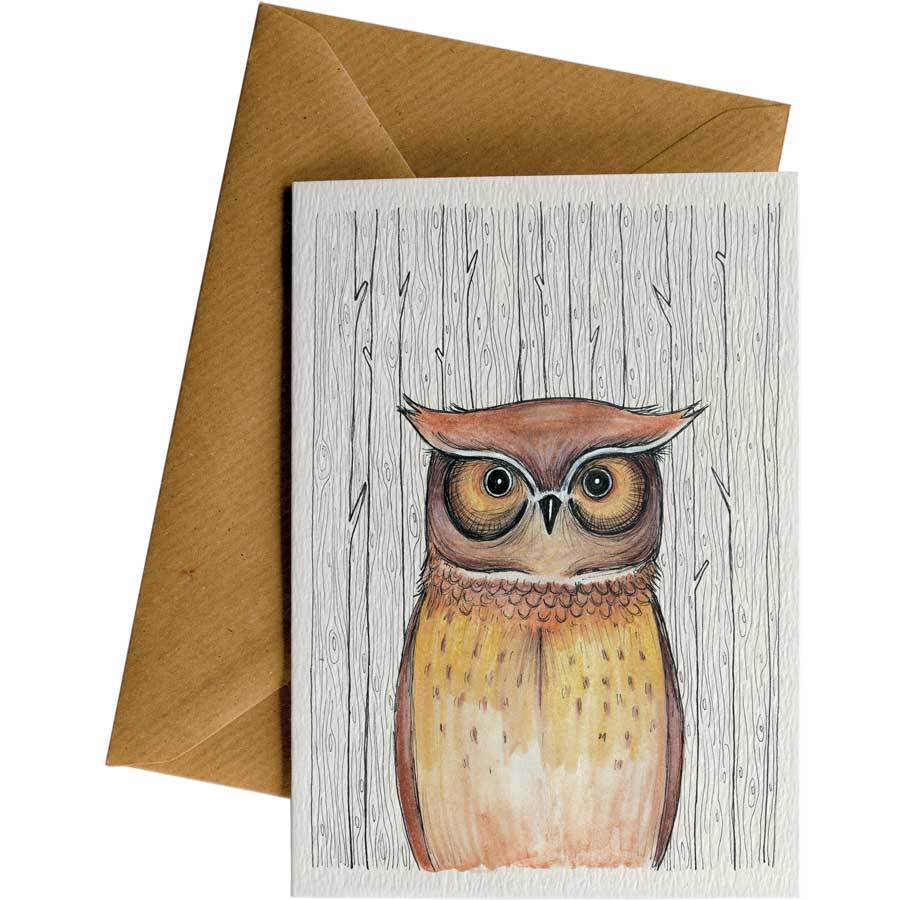 Owl - Greeting Card