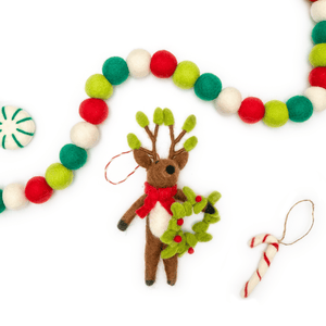 Friendsheep Andy the Wreath Deer Eco Ornament