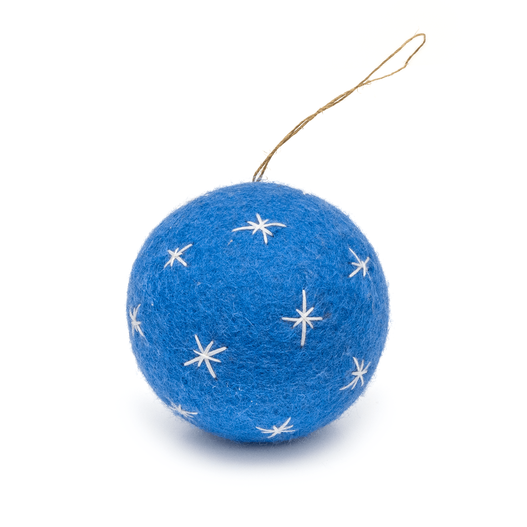 Friendsheep Blue Jolly Dog Eco Ornament - Limited Santa's Hat Edition