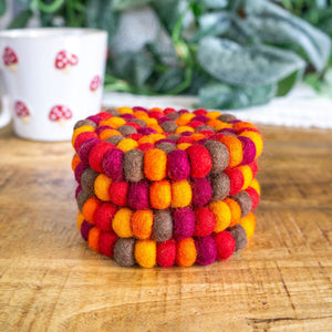 Friendsheep Coaster Falling Leaves Eco Coasters & Trivet