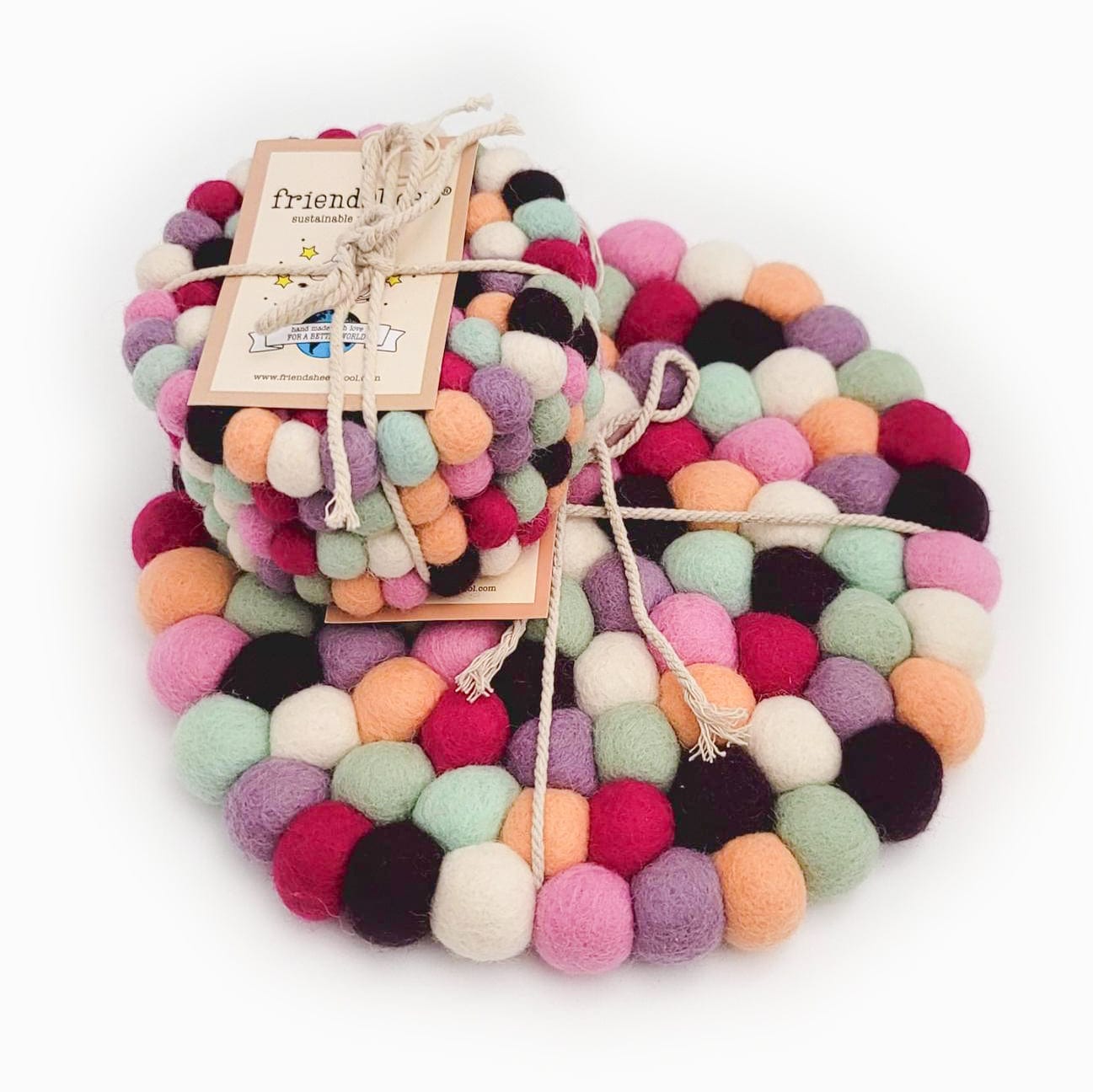 Friendsheep Coaster Eco Trivet Macarons Eco Coasters