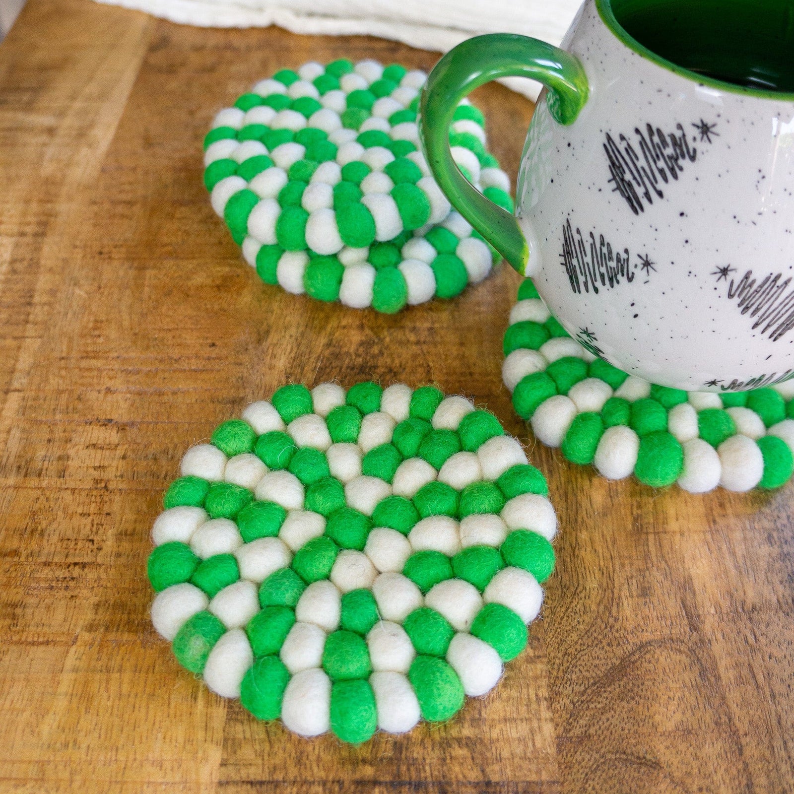 Friendsheep Coaster Eco Trivet Green Peppermint Eco Coasters