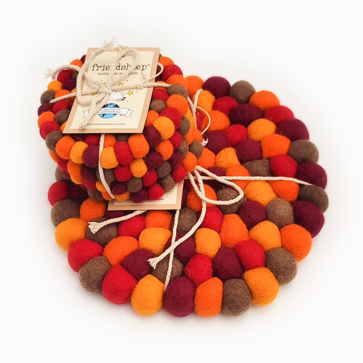 Friendsheep Coaster Eco Trivet Falling Leaves Eco Coasters