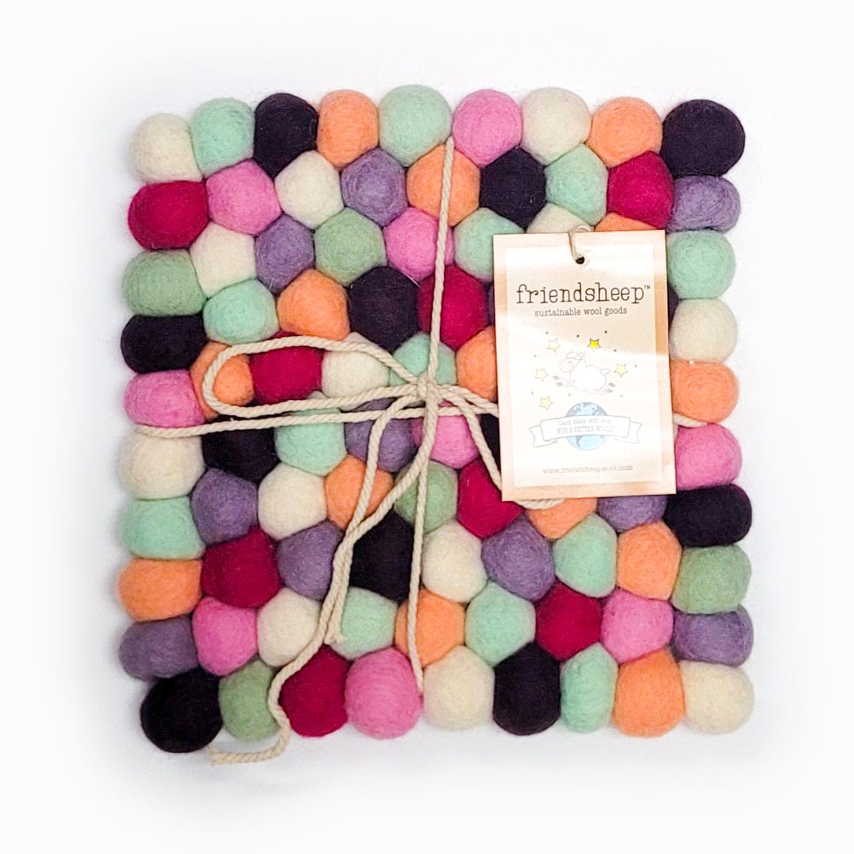 Friendsheep Coaster Square Eco Trivet Macaron Eco Coasters