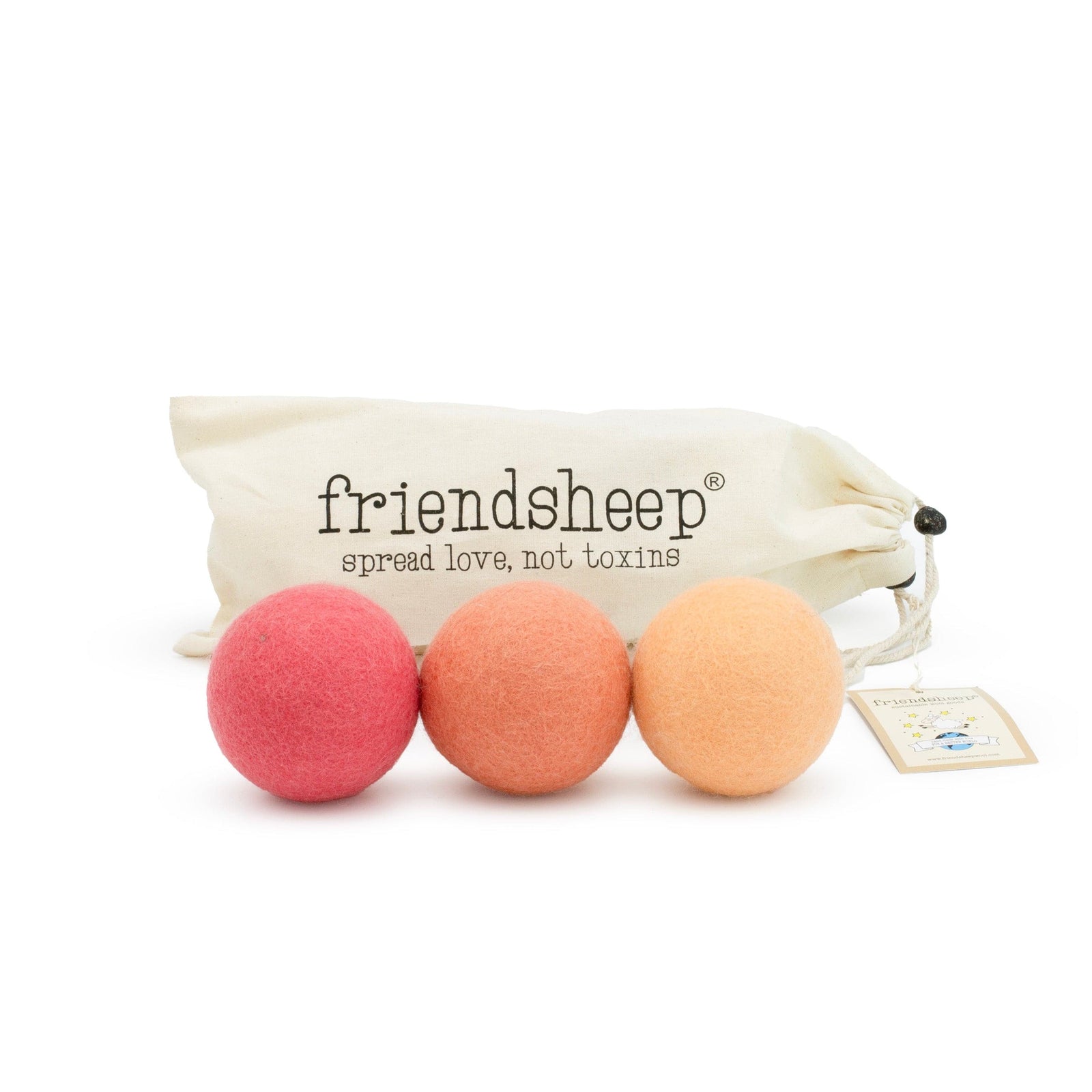 Friendsheep Eco Dryer Balls Coral Ombre Trio