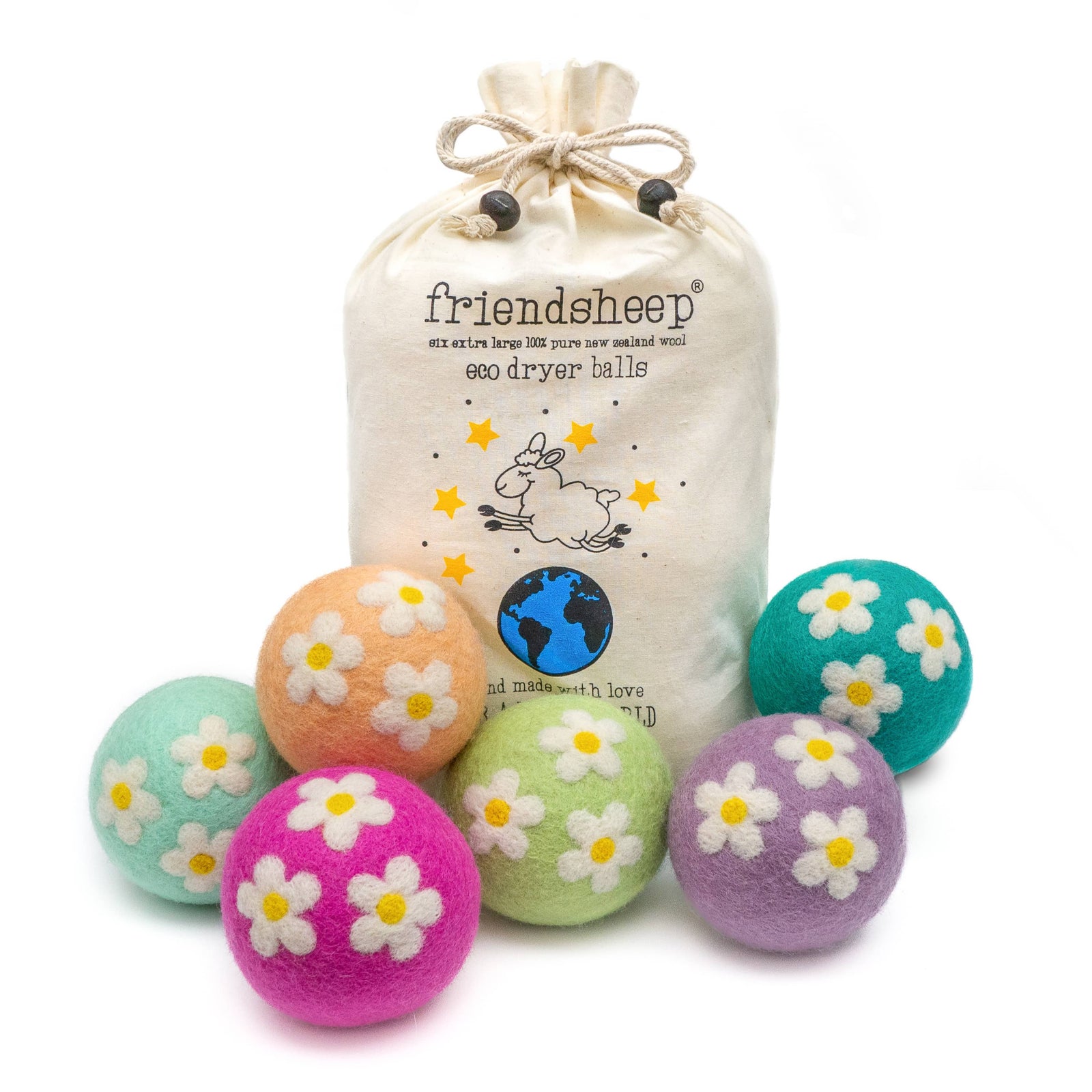 Friendsheep Eco Dryer Balls Daisy Blossom