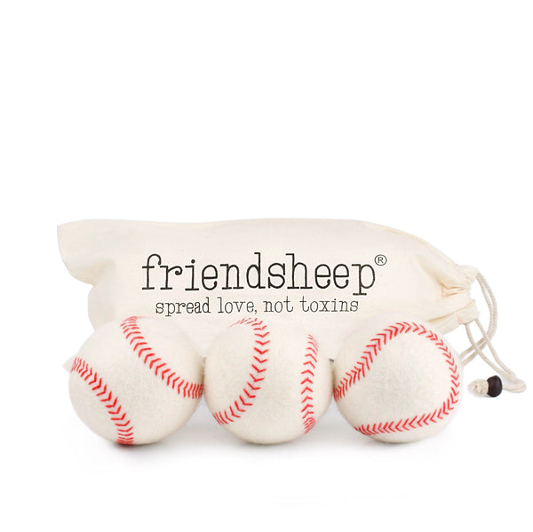 Home Run Baseball Trio Wool Dryer Balls