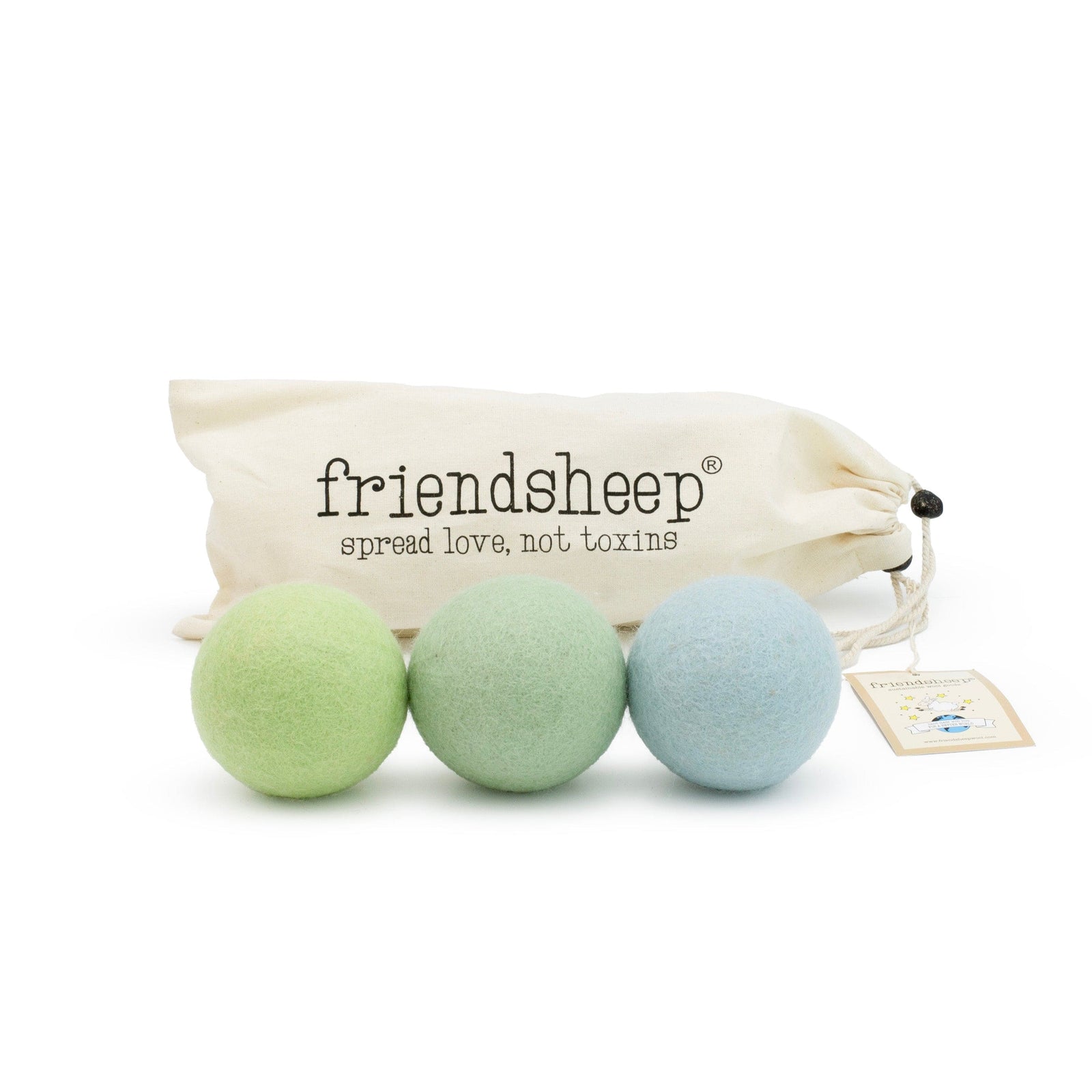 Friendsheep Eco Dryer Balls Jade Ombre Trio