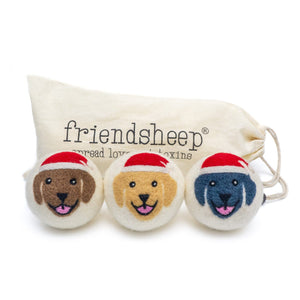 Friendsheep Eco Dryer Balls Jolly Dogs - Limited Santa's Hat Edition