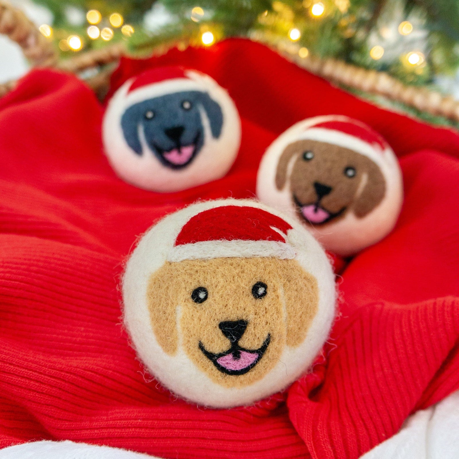 Friendsheep Eco Dryer Balls Jolly Dogs - Limited Santa's Hat Edition