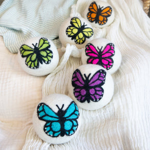Friendsheep Eco Dryer Balls Kaleido Monarchs Rainbow Butterflies