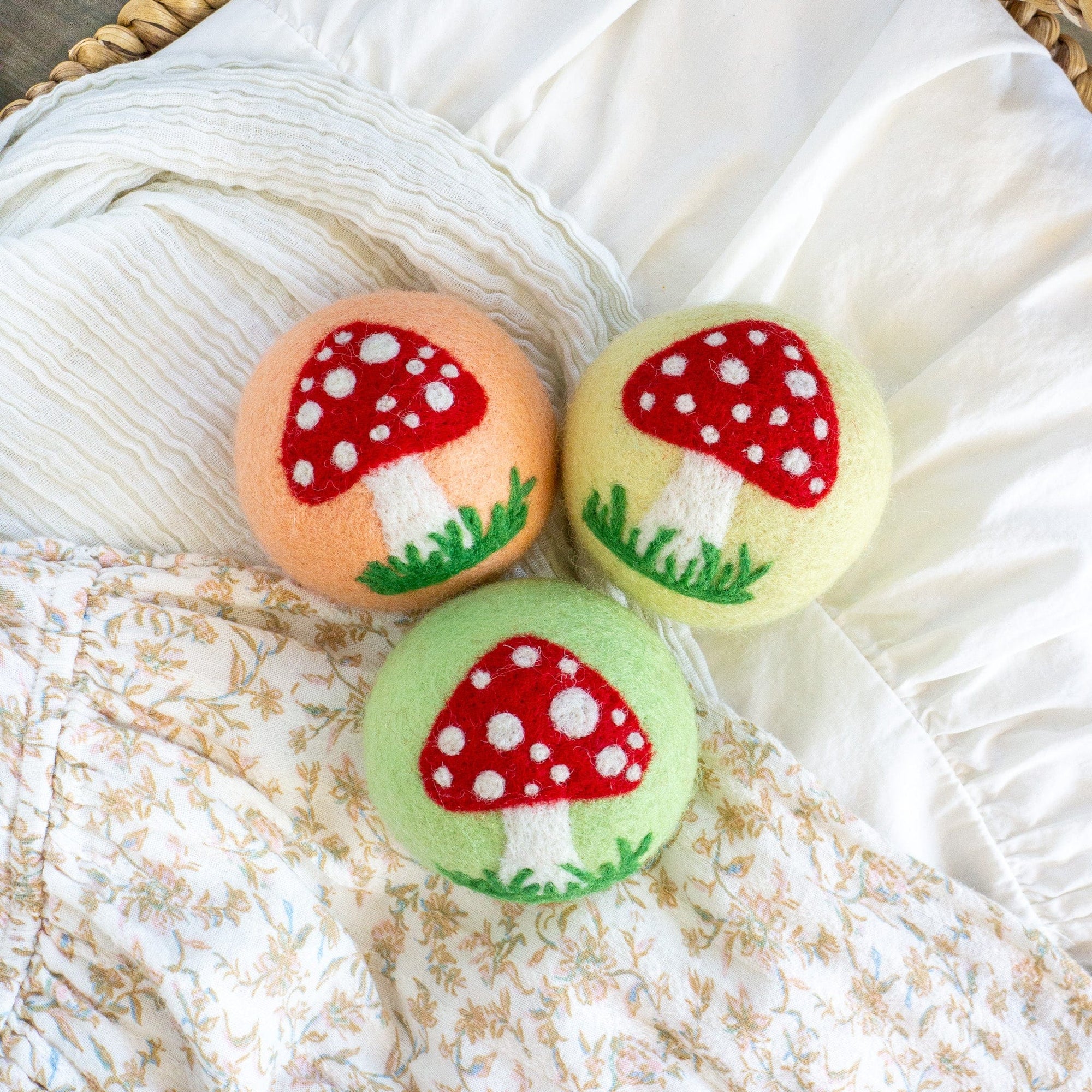 Friendsheep Eco Dryer Balls Meadow Mushroom Trio - Limited Edition