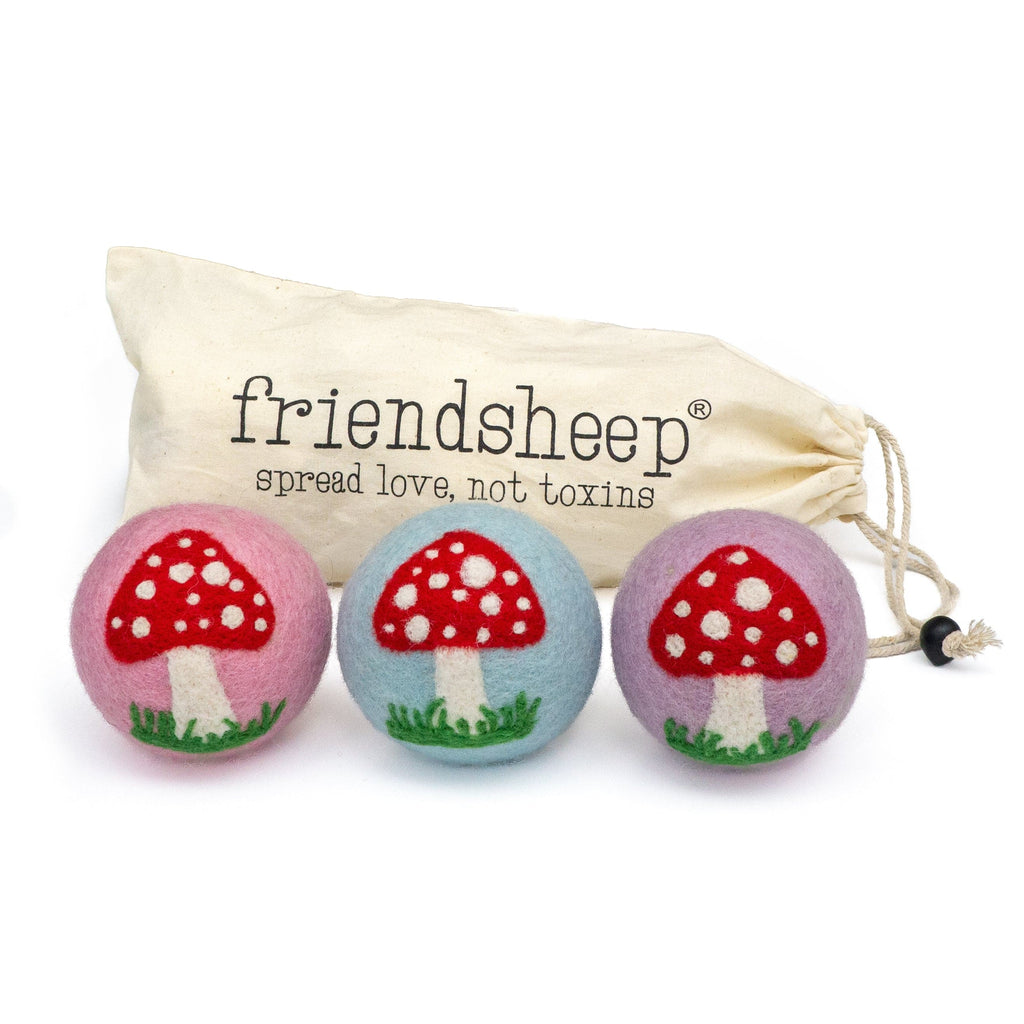 Dryer Balls - Twilight Mushroom Trio