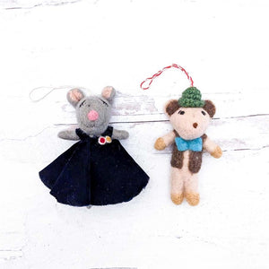 Friendsheep Hanging Animals Jerry and Myla Eco Ornaments - Set of 2