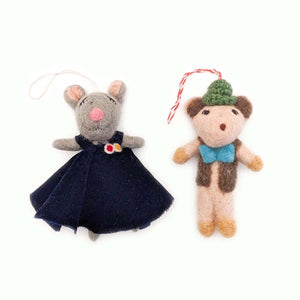 Friendsheep Hanging Animals Jerry and Myla Eco Ornaments - Set of 2