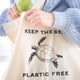 Friendsheep Keep The Sea Plastic Free (Turtle) - Organic Cotton Tote