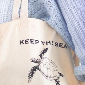 Friendsheep Keep The Sea Plastic Free (Turtle) - Organic Cotton Tote