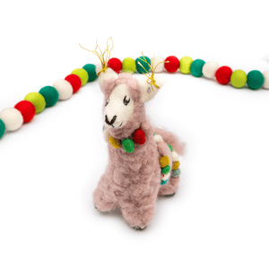 Friendsheep Lalla the Pink Llama Eco Ornament