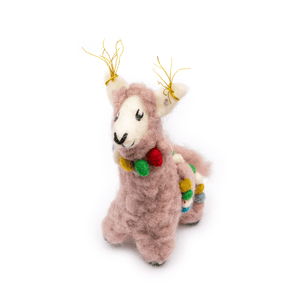 Friendsheep Lalla the Pink Llama Eco Ornament