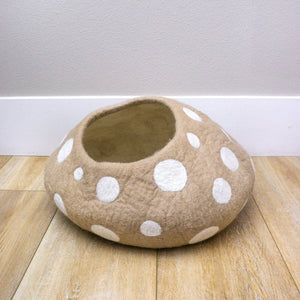 Friendsheep Pets Beige Mushroom Eco Kitty Cave