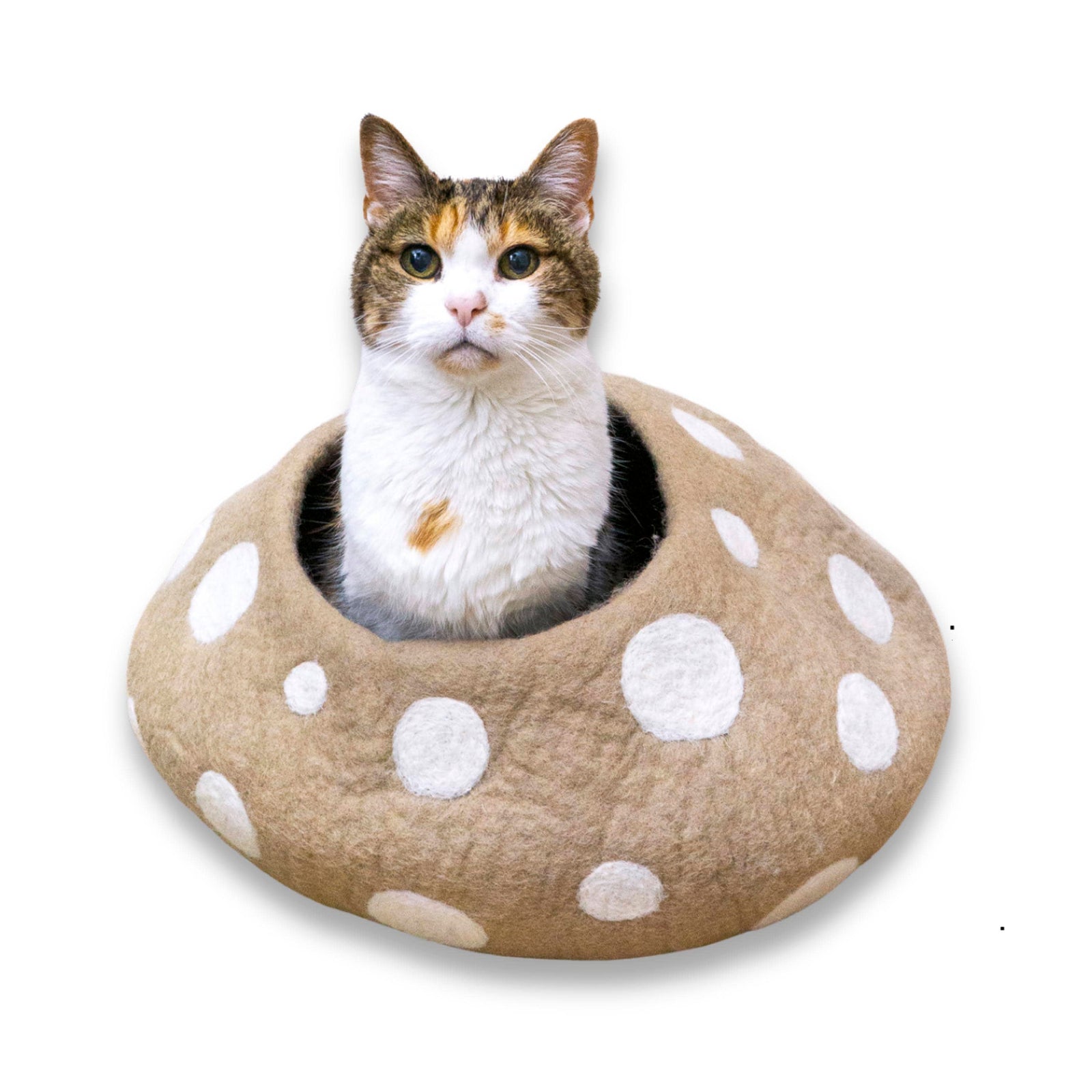 Friendsheep Pets Beige Mushroom Eco Kitty Cave