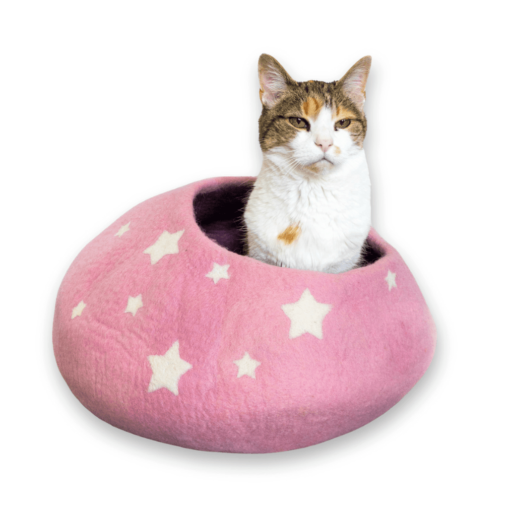 Rose Pink Midnight Stars Eco Kitty Cave Rose Pink Midnight Stars Eco Kitty Cave