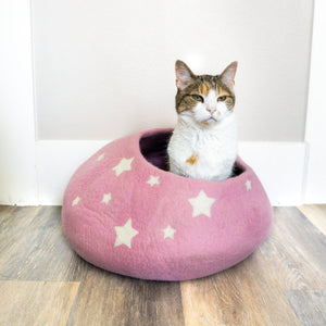 Friendsheep Pets Rose Pink Midnight Stars Eco Kitty Cave