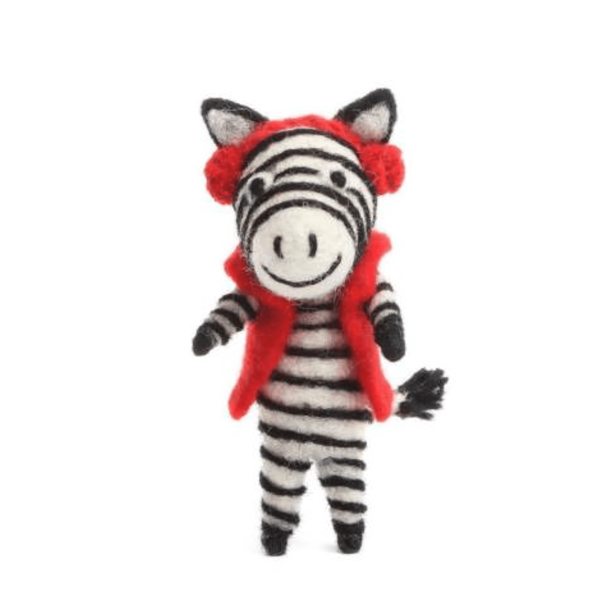 Friendsheep Red Earmuffs Zebra Eco Ornament