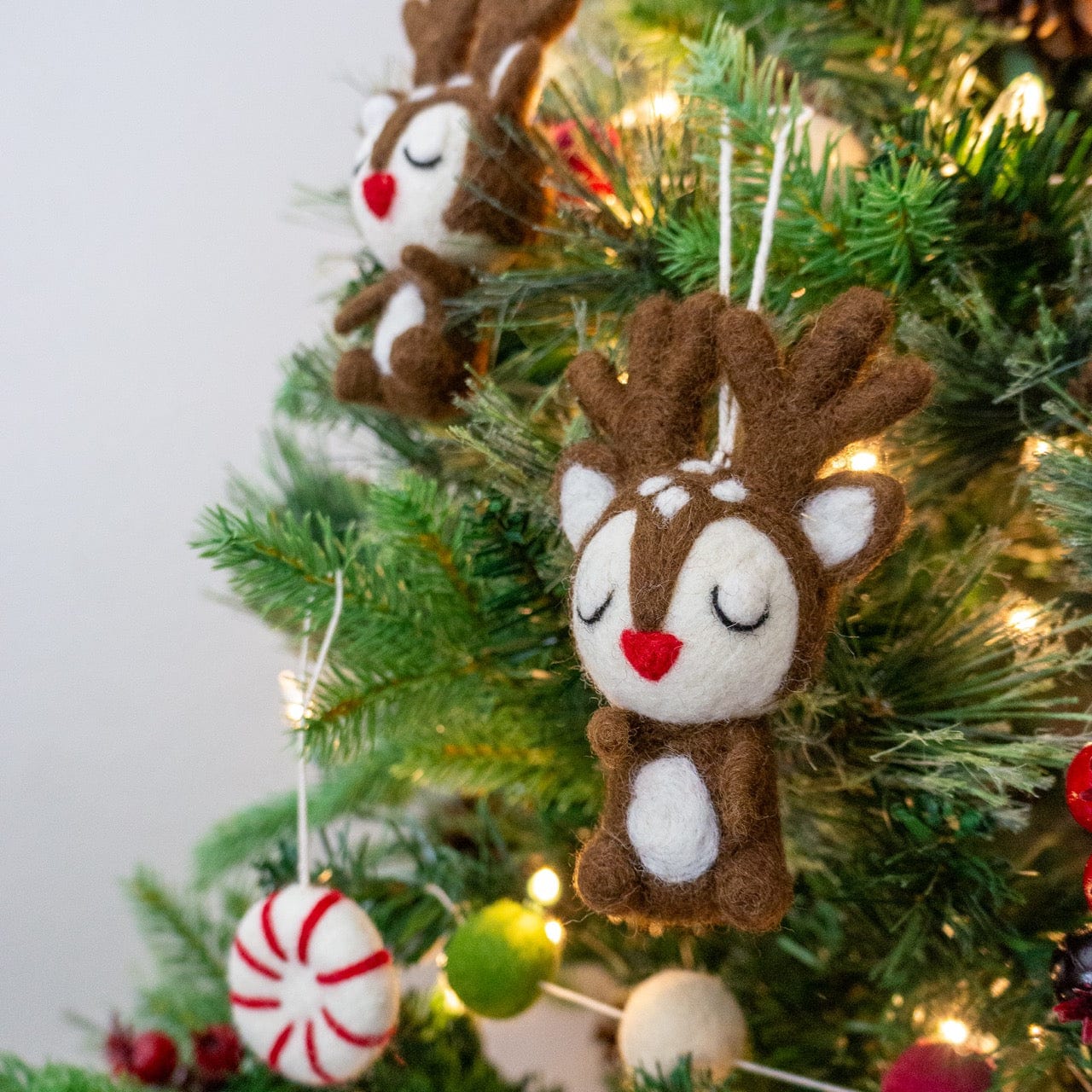 Friendsheep Rudy the Red Nose Deer - Set of 2