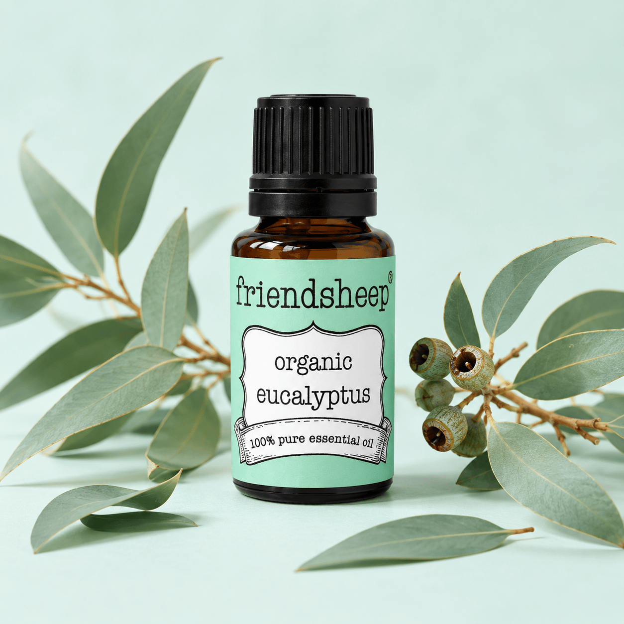 Friendsheep Sustainable Wool Goods Fabric Freshener Eucalyptus Organic Essential Oil