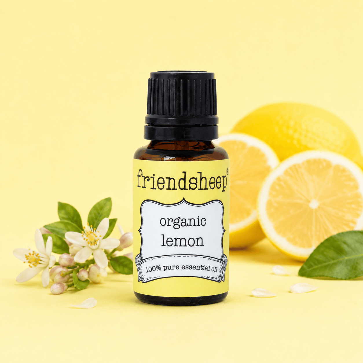 Friendsheep Sustainable Wool Goods Fabric Freshener Lemon Organic Essential Oil