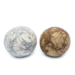 Friendsheep Sustainable Wool Goods Pet Toys Dog Toy Ball Set of 2 - ROCK