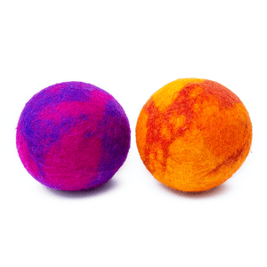 Friendsheep Sustainable Wool Goods Pet Toys Dog Toy Balls Set of 2 - OCEAN