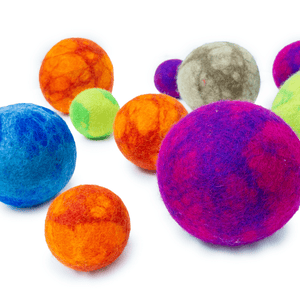 Friendsheep Sustainable Wool Goods Pet Toys Dog Toy Balls Set of 2 - OCEAN