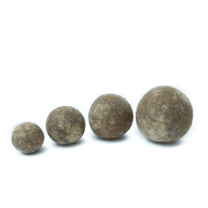 Friendsheep Sustainable Wool Goods Pet Toys Dog Toy Balls Set of 2 - ROCK