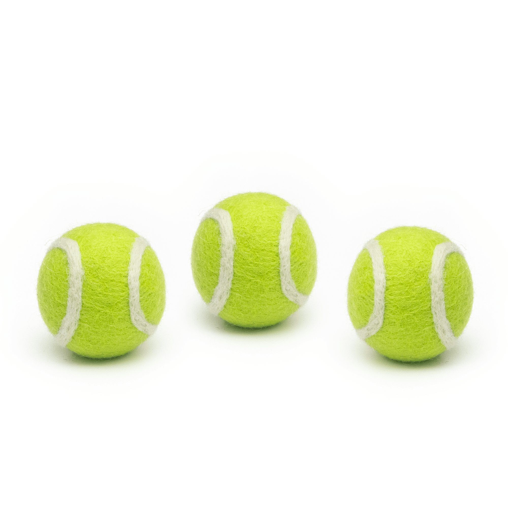 Friendsheep Sustainable Wool Goods Pet Toys Mini Tennis Wool Balls 1.5 in - Set of 3 - Classic Green