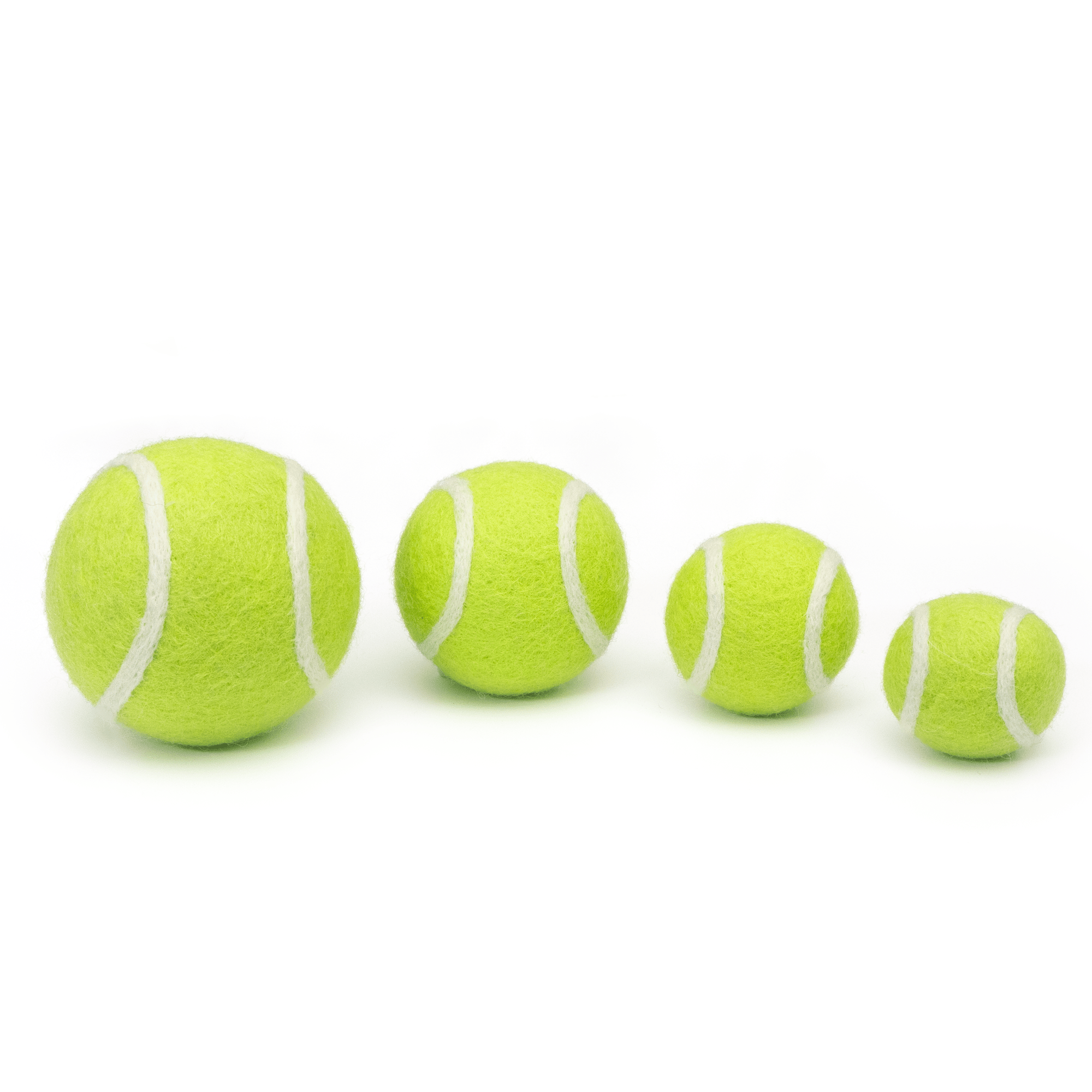 Friendsheep Sustainable Wool Goods Pet Toys Mini Tennis Wool Balls 1.5 in - Set of 3 - Classic Green
